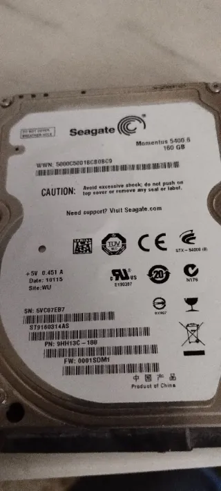 Disco Duro Seagate 160GB Portátil