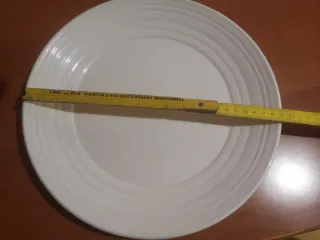 Set 6 Piatti Piani Porcellana Bianchi