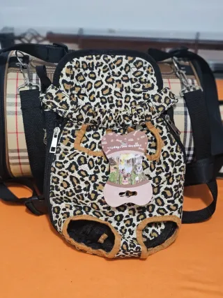 Conjunto transportin para mascota pequeña