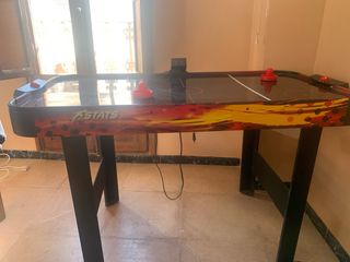 Mesa de Air Hockey con diseño de llamas