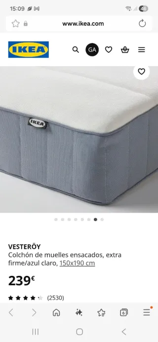 Colchón Vesteröy Ikea