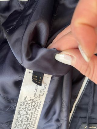 Abrigo Massimo Dutti Negro Mujer