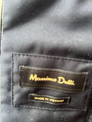 Abrigo Massimo Dutti Negro Mujer