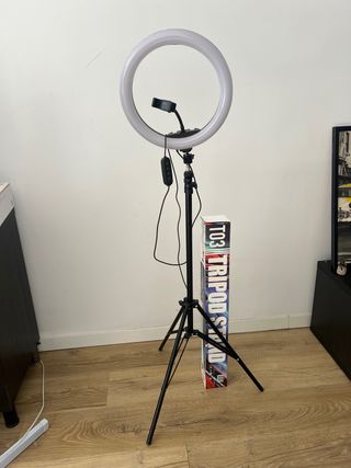Aro de luz con trípode para móvil