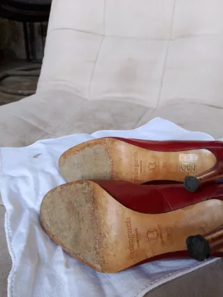 Décolleté donna tacco bordeaux