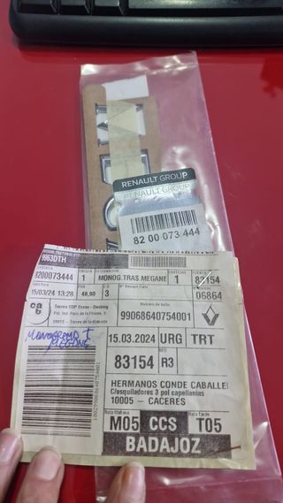 Monograma Trasero Renault Megane 8200073444