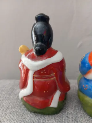 Figuras cerámica budas orientales (2 uds)