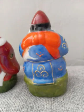 Figuras cerámica budas orientales (2 uds)