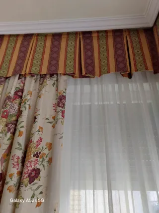 Volante de cortina estampado