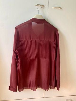 Camicia donna con fiocco bordeaux