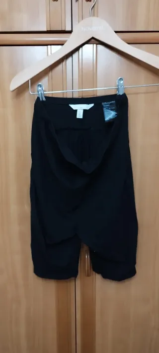 Leggings premamá negros, cortos