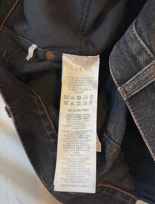 Vaqueros Gucci Hombre Azul Oscuro Talla M