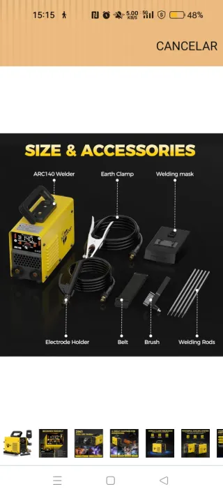 Soldador Inverter 140A