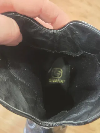 Stivali Camperos Pitonati Nero/Bianco Tg 37