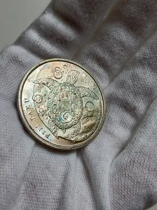 Moneda 1/2 Oz Plata Tortuga Islas Fiji