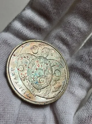 Moneda 1/2 Oz Plata Tortuga Islas Fiji
