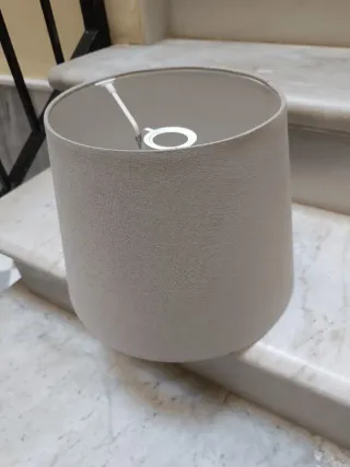 Tulipa de lámpara de tela beige/gris