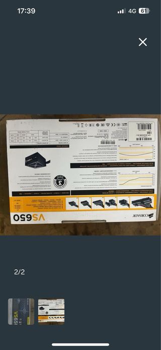 Fuente Alimentación Corsair VS650 650W