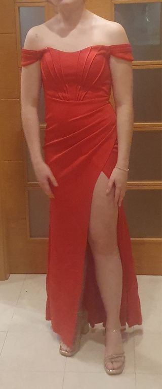 Vestido Largo Rojo de Fiesta - Ludivine Talla M -