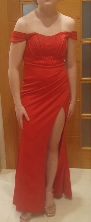 Vestido Largo Rojo de Fiesta - Ludivine Talla M -