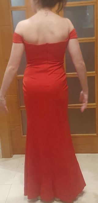 Vestido Largo Rojo de Fiesta - Ludivine Talla M -