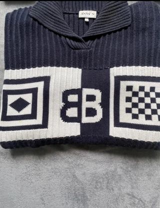 maglione Vintage Oversize XXL blu