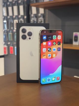 IPHONE 13 PRO MAX 256GB PLATA BATE. 100%
