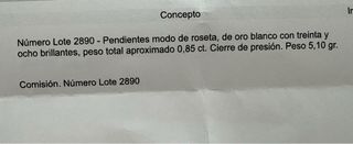 Pendientes Oro Blanco Roseta Brillantes