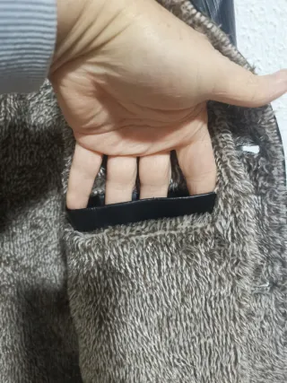 Chaqueta hombre negra forrada talla L/pequeña