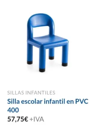 Silla infantil roja con respaldo