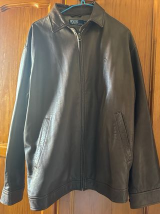 Chaqueta de cuero Polo Ralph Lauren marrón