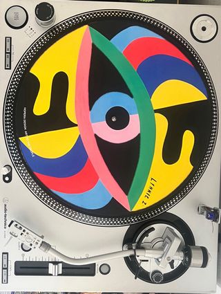 Slipmat per giradischi con design grafico