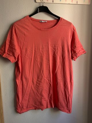 Camiseta Zara Coral Talla L