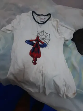 Camiseta Spiderman Niños Blanca