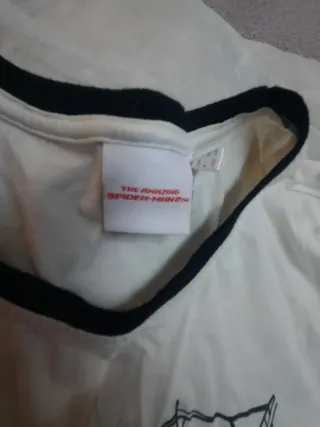 Camiseta Spiderman Niños Blanca