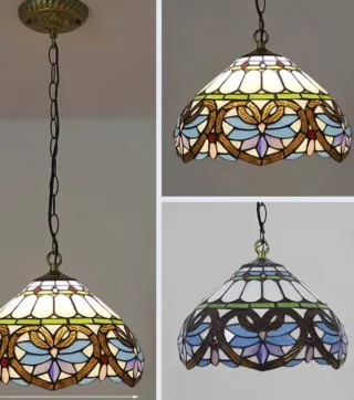 Lámpara Tiffany Vintage Multicolor