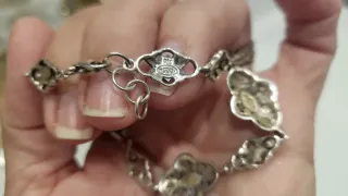 Pulsera de Plata con Piedras Blancas