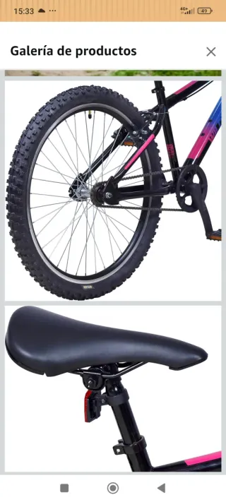 **MENOS de 5km de uso!!! Bicicleta Wildtrak Negra