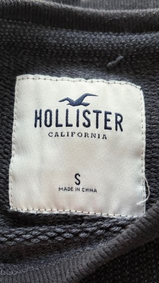 Sudadera Hollister Vintage Negra Roja talla S