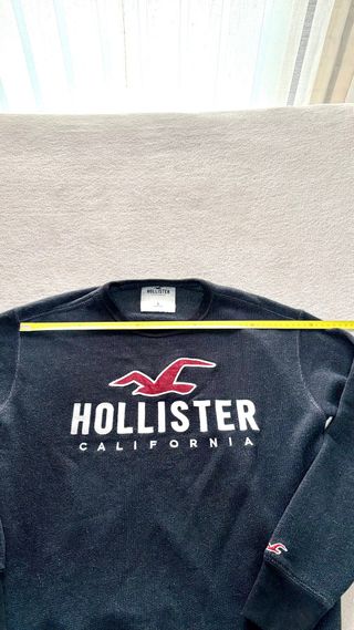 Sudadera Hollister Vintage Negra Roja talla S