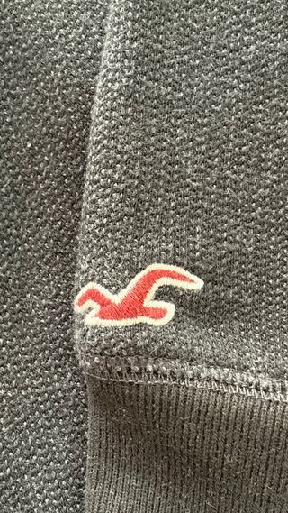 Sudadera Hollister Vintage Negra Roja talla S