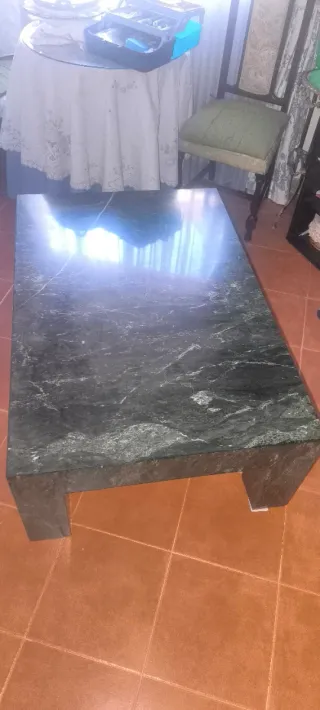 Mesa de mármol verde y gris M