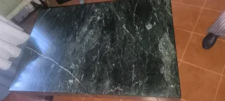 Mesa de mármol verde y gris M