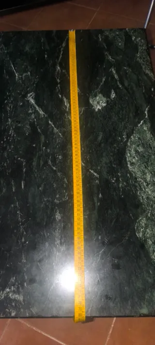 Mesa de mármol verde y gris M