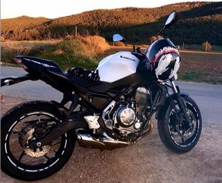 Kawasaki Z650 2019 Negra y Blanca Arroz linea comp