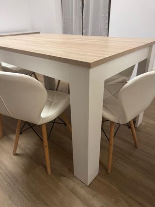 Mesa Comedor Extensible Madera Clara