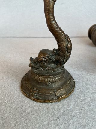 Coppia Candelabri Bronzo Anni 40/50