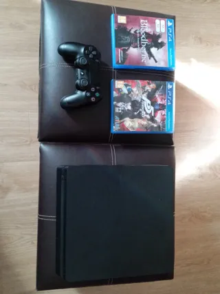 PS4 SLIM 1TB CON MANDO+VENTILADOR SOPORTE+JUEGOS