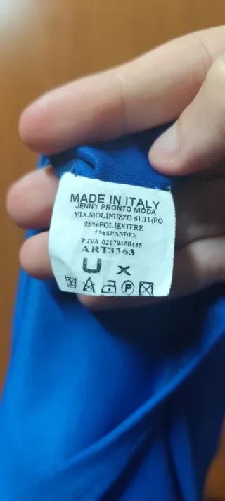 Abito Blu Elettrico Jenny Pronto Moda Made in Ital