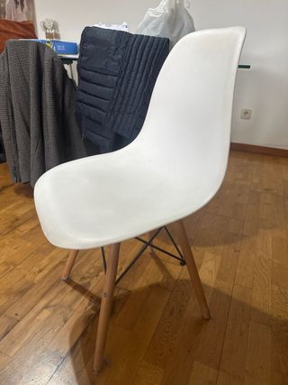 Pack 6 Sillas Comedor Madera y Plástico